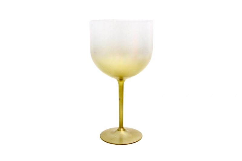 Taça de Gin Jateada Degradê Dourada